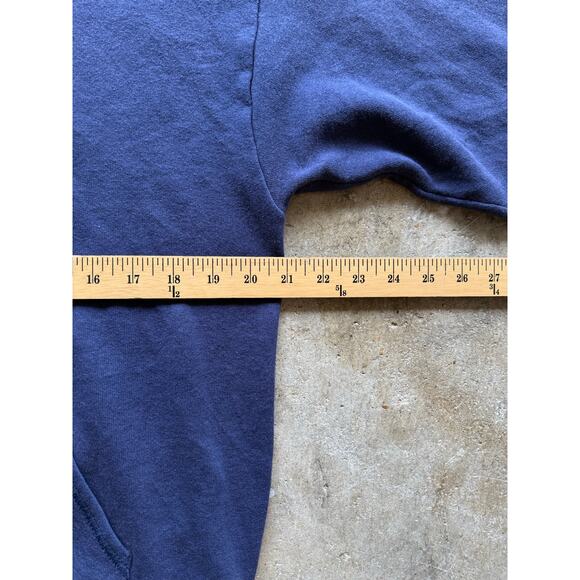 Vintage 80s Beachmaster Jerzees Navy Blue Military Hoodie Size XL Made in USA - Picture 6 of 8